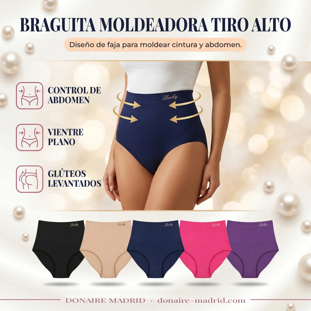Faja Braguita Reductora de Cintura Alta | Vientre Plano Sin Costuras