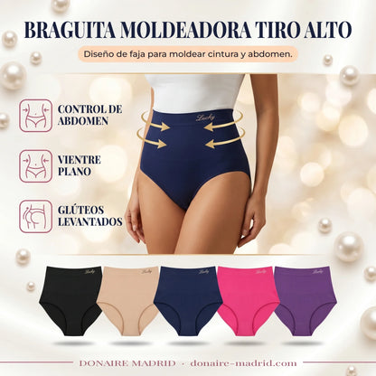 Faja Braguita Reductora de Cintura Alta | Vientre Plano Sin Costuras