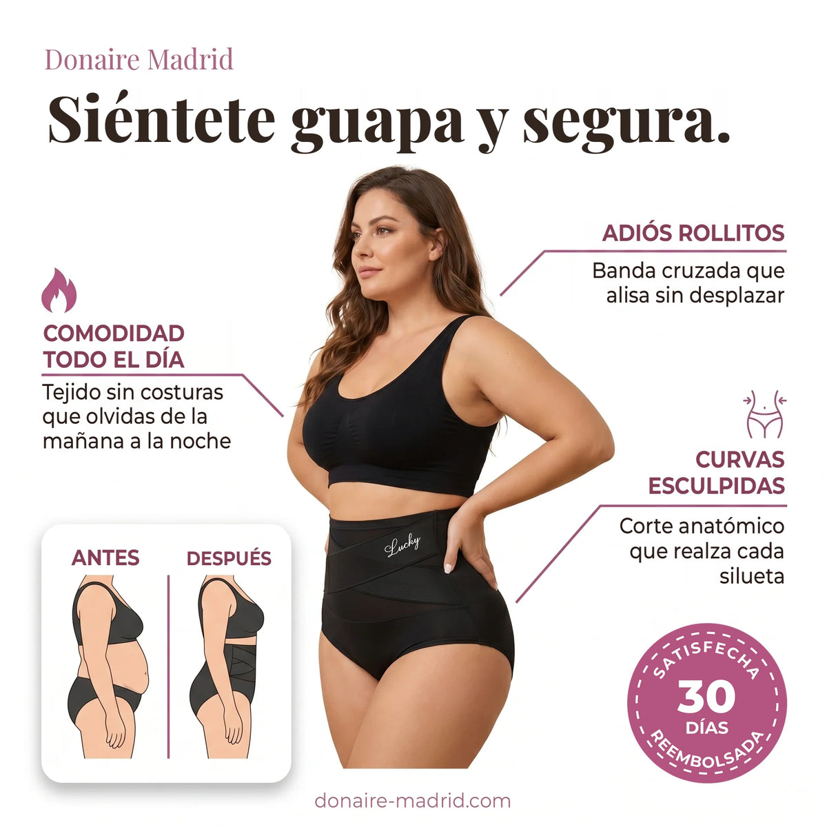 Faja Braguita Reductora de Cintura Alta | Vientre Plano Sin Costuras