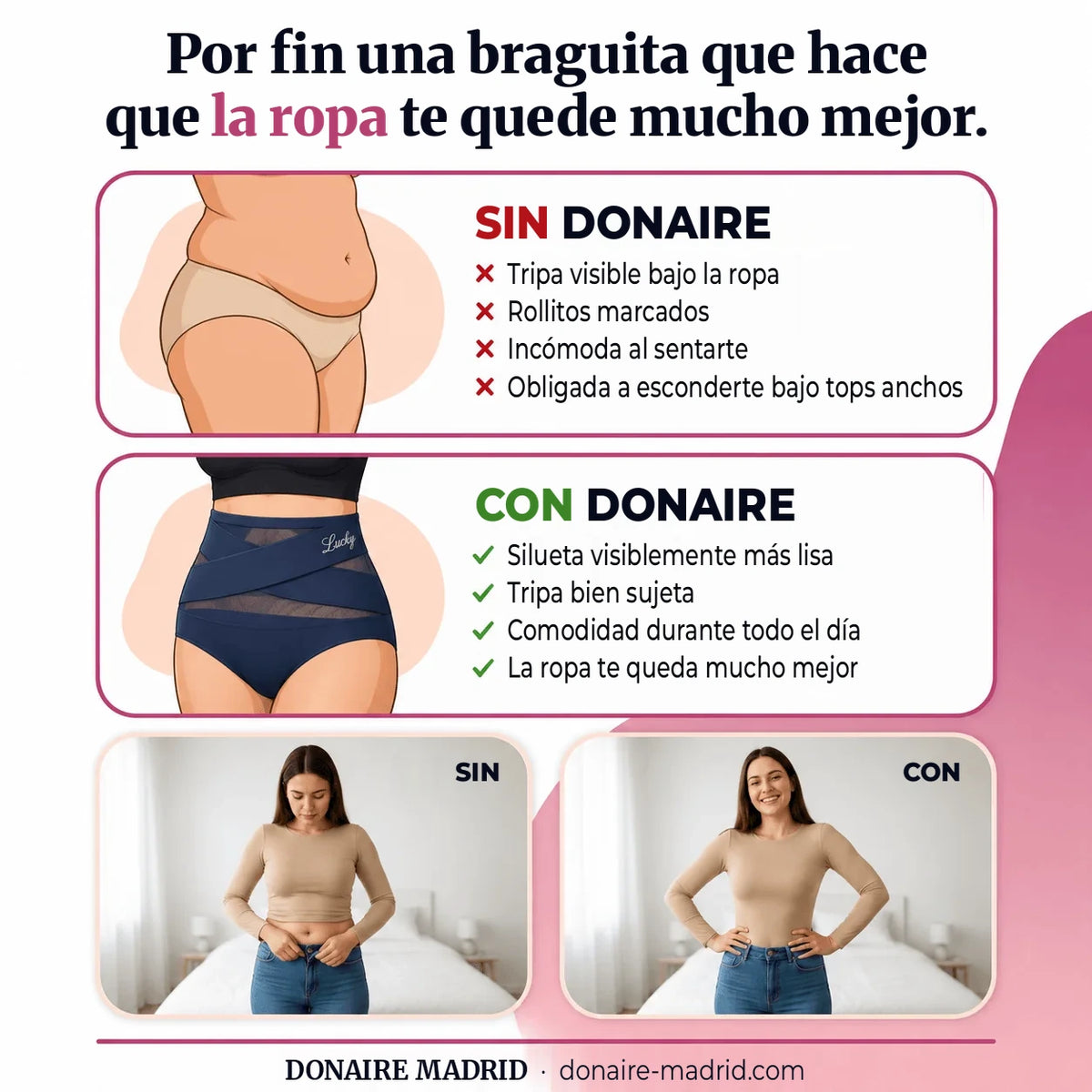 Faja Braguita Reductora de Cintura Alta | Vientre Plano Sin Costuras